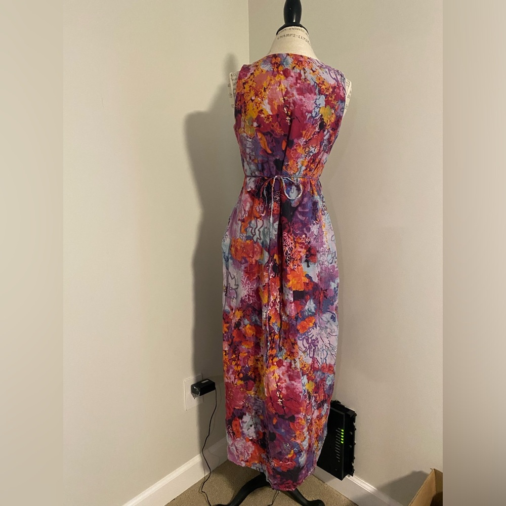 Vivienne Tam silk maxi dress watercolor - Picture 8 of 8